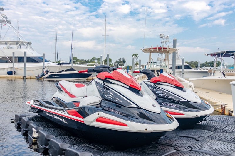 waverunners at baytowne marina in sandestin, florida