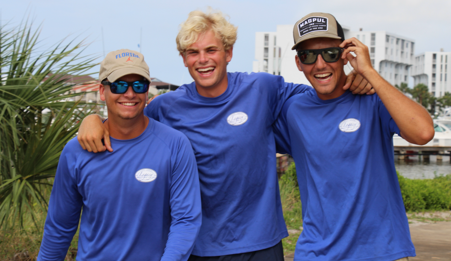 Legacy Boating Club crew members laughing