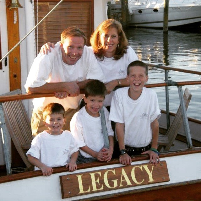 A family on a Legacy boat in Destin, Florida