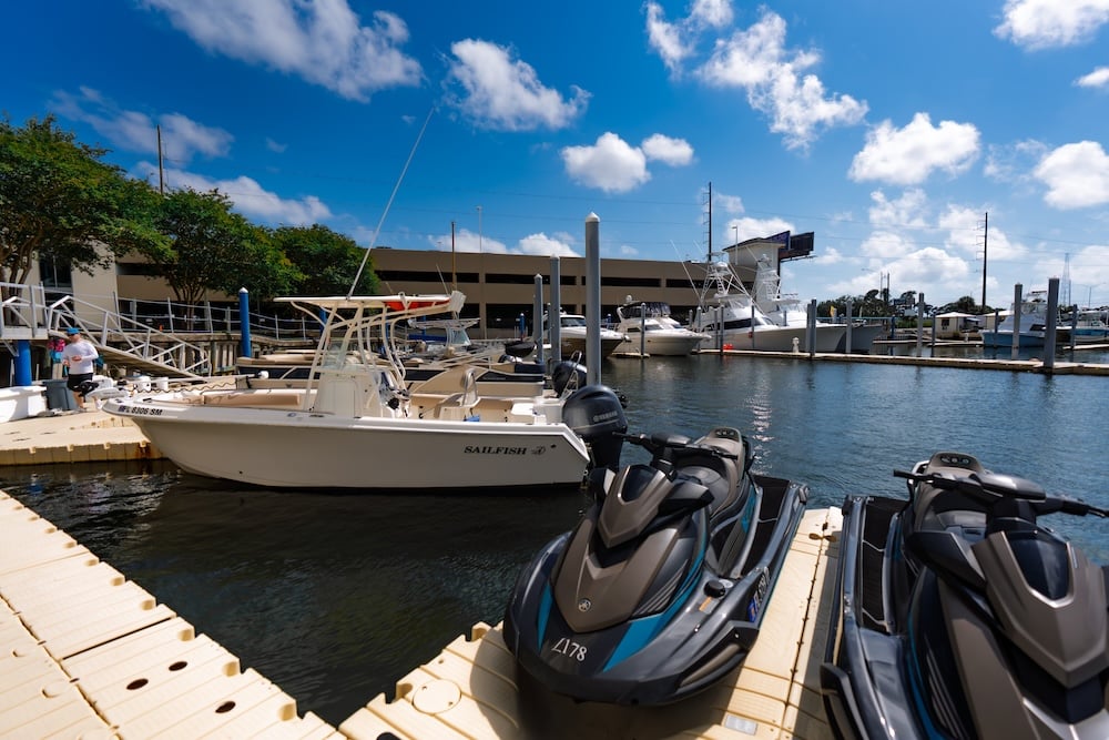 legacy boating club fleet docked at panama city beach marina